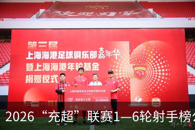 2026“充超”联赛1—6轮射手榜公示